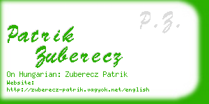 patrik zuberecz business card